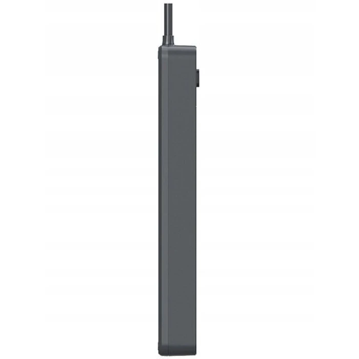 Tracer Super Line+ Power Strip, 5 Sockets, 1.5 m, Graphite