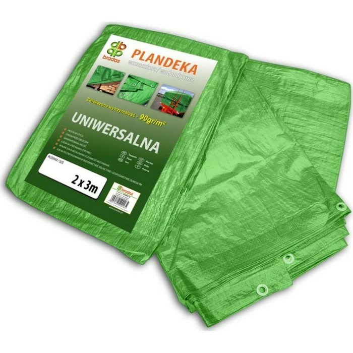 Bradas Αδιάβροχος Μουσαμάς 90gr/m² 2x3μ. Ελαφρού Τύπου Πράσινος PL902/3