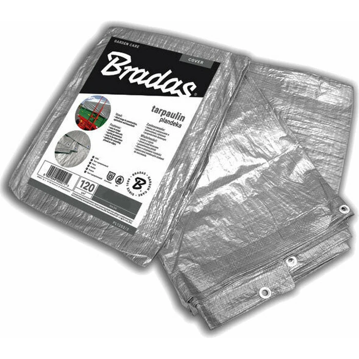 Bradas Waterproof Tarp 120 g/m² 4x5 m Light Type Silver PL1204/5