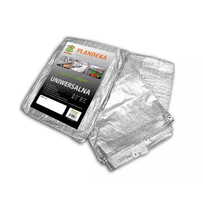 Bradas Αδιάβροχος Μουσαμάς 120gr/m² 4x5μ. Ελαφρού Τύπου Ασημί PL1204/5
