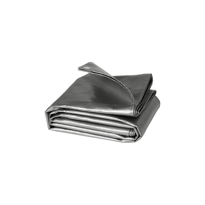 Bradas Αδιάβροχος Μουσαμάς 120gr/m² 4x5μ. Ελαφρού Τύπου Ασημί PL1204/5