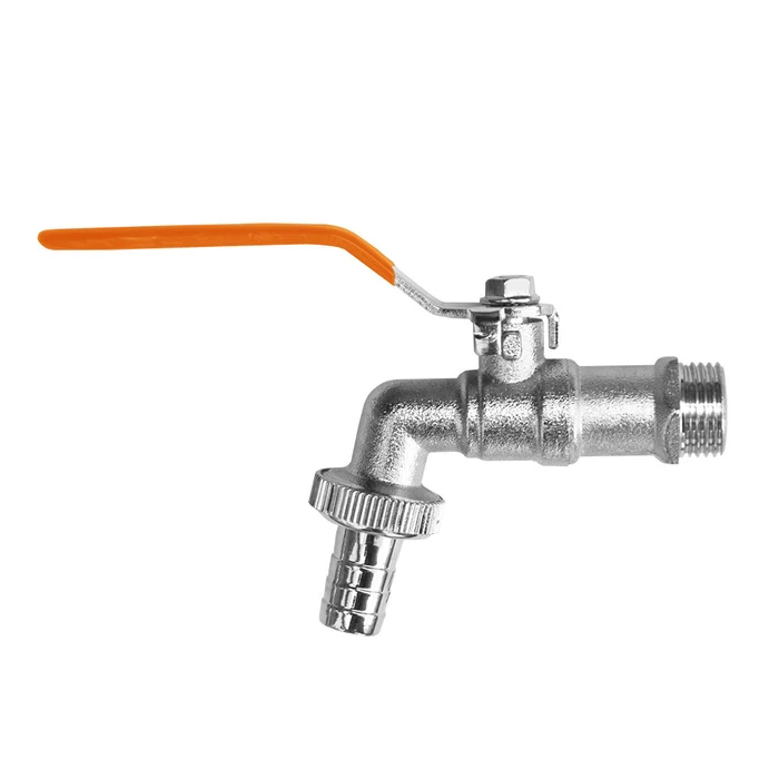 Bradas Ball Valve GKK033419 — GZ 3/4" inlet (19.05 mm) to 1" outlet, nickel-plated brass
