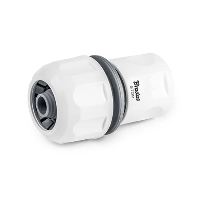 Bradas WL-2180 Ταχυσύνδεσμος 1/2''-5/8''-3/4'' με Stop Λευκό-Γκρι