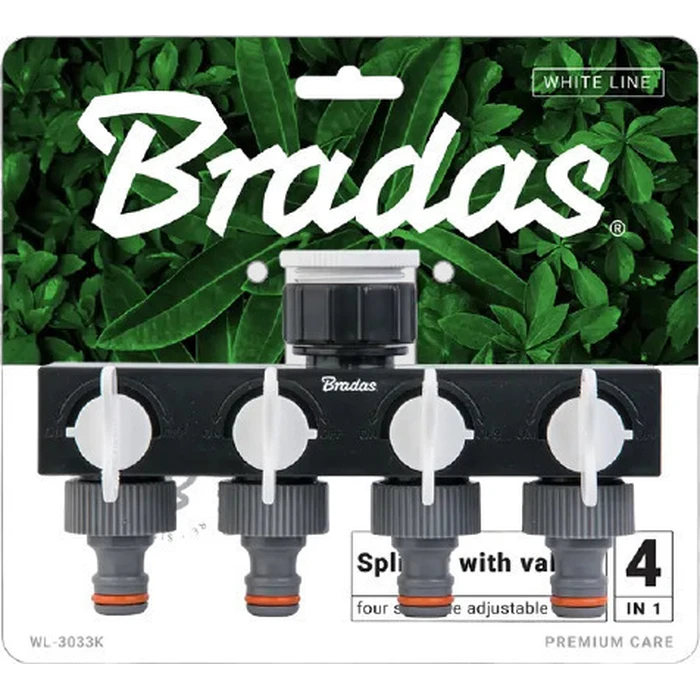 Bradas WL-3033K Διανομέας Ποτίσματος με Διακόπτη 25.4x19mm Λευκό