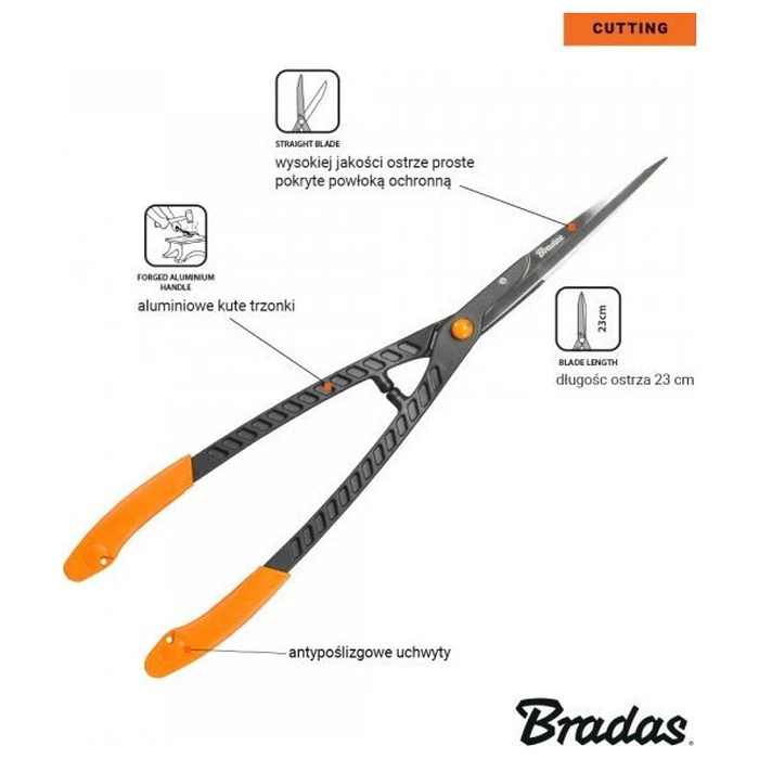 Ψαλίδι Μπόρντουρας Bradas V-series - Ίσια Λεπίδα (KT-V1145)