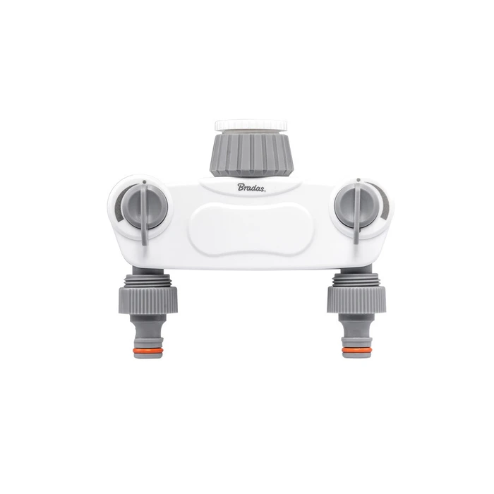 White Line Solid 2-way Manifold 1" / 3/4" Tap Valves - Bradas WL-3032K