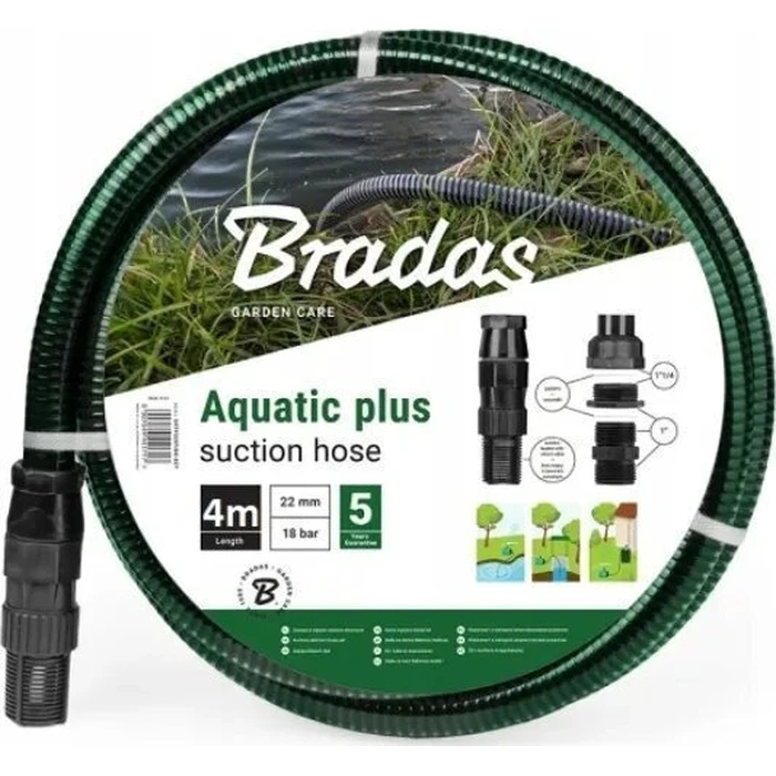 Bradas Aquatic Plus Suction Hose Set 4 m Black