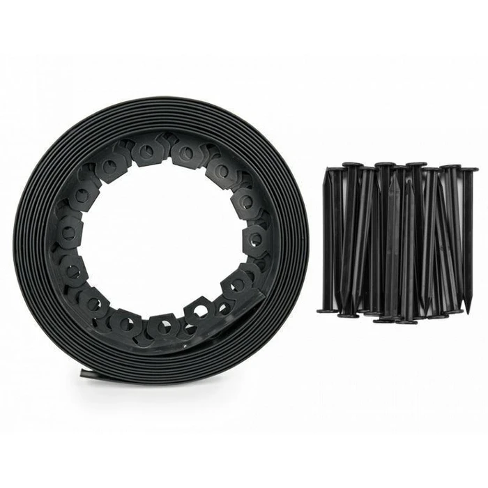 Bradas Πλαστική Μπορντούρα Κήπου Μαύρο 4cm x 10m - Σετ 20 τεμαχίων