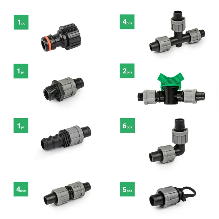 Σετ αξεσουάρ σωλήνα στάγδην DSTA20-SET1 16mm - 24 τεμάχια