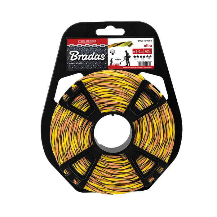 Bradas ULTRA L3 Twisted Trimmer Line, 3.0 mm x 62 m (ZUL3T30062)
