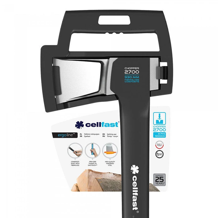Cellfast C2700 – Τσεκούρι σχισίματος 93 cm, 2700 g, λαβή Fiberglass