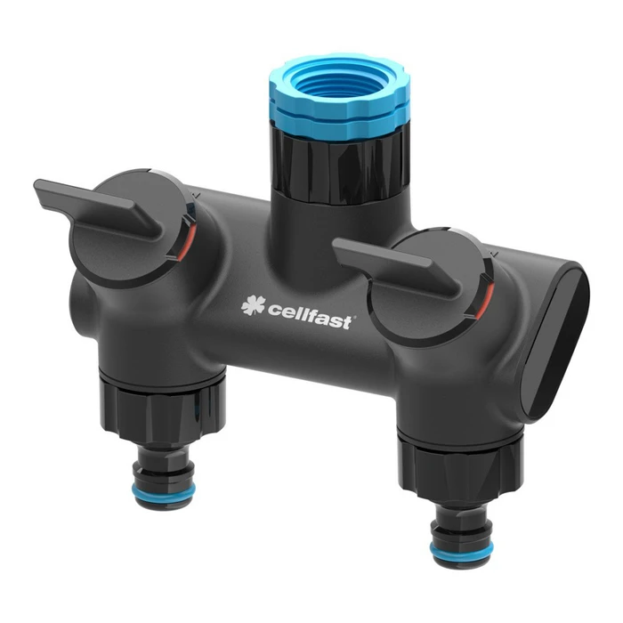 Cellfast 53-220 Διανομέας Ποτίσματος με Διακόπτη 21mm Μαύρο