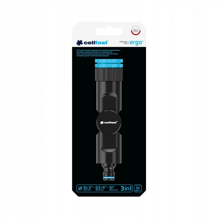 Cellfast 53-250 Γωνία Σωλήνων Ποτίσματος 25,4 mm Μαύρο