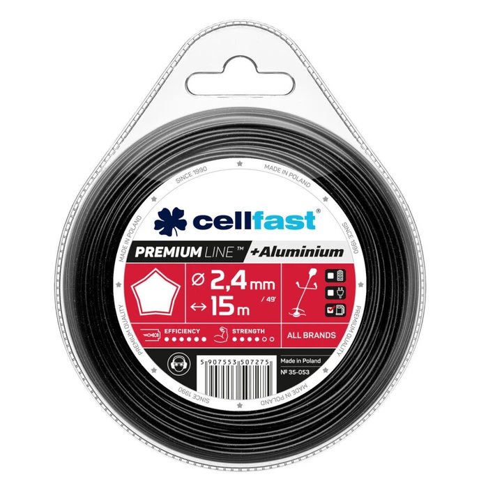Cellfast 35-053 Aluminum Star Trimmer Line 15m 2.4mm (CELLFAST STARS)