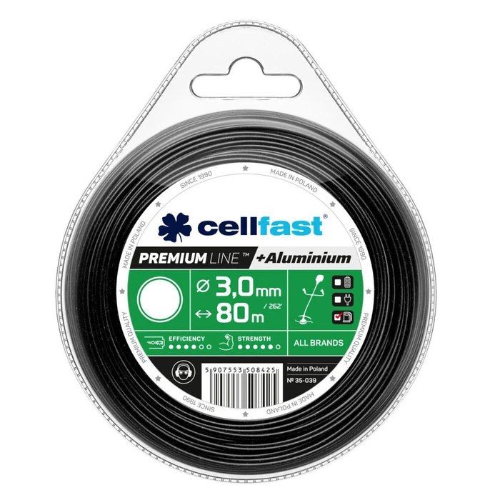 Cellfast Round Aluminium-Reinforced Trimmer Line 80 m x 3 mm