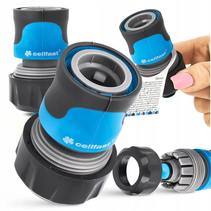 Cellfast 51-627 Quick Connector 3/4\" (19 mm) SAFETOUCH Grey"