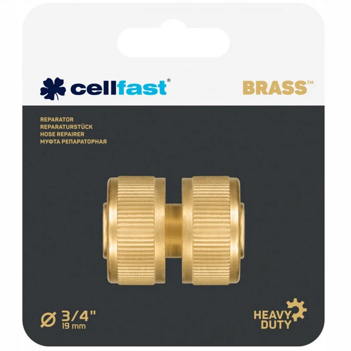 Cellfast Brass Hose Connector / Repair Coupling 3/4" (19 mm) - 52-805