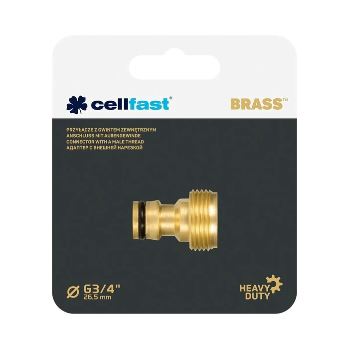 Cellfast Σύνδεσμος Ποτίσματος 3/4 (25,4 x 19 x 19 mm) Μπρούτζινος