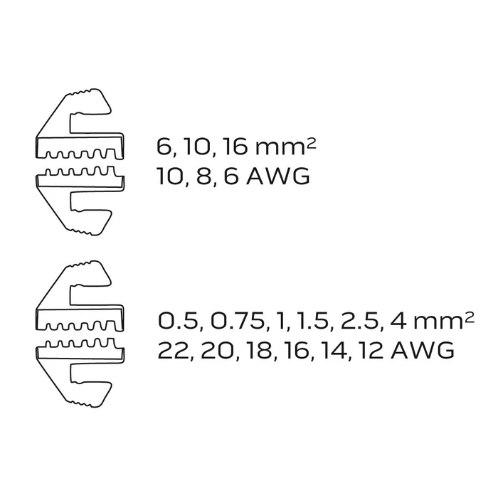 Πένσα πρεσαρίσματος ακροδεκτών 0.5-16 mm² (22-6 AWG), 220 mm - Topex