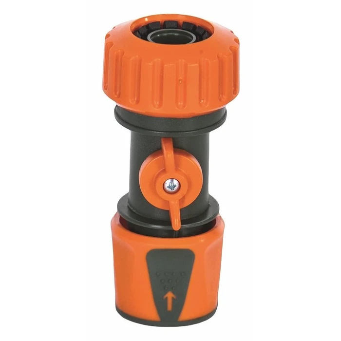 Ramp 3/4" Quick Connector for Garden Hose, Rubber with Valve (R1148)