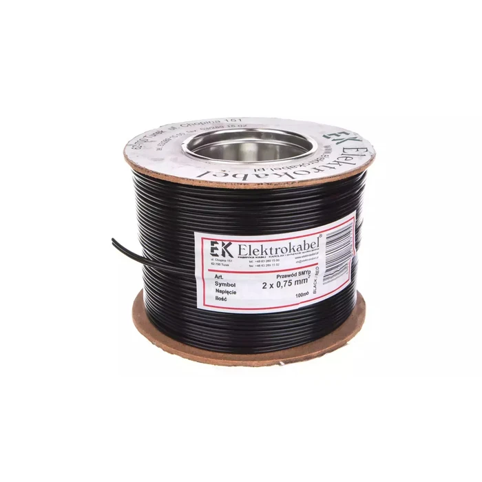 Smyp Καλώδιο Ηχείου 2 x 0.75 mm Μαύρο 100 m