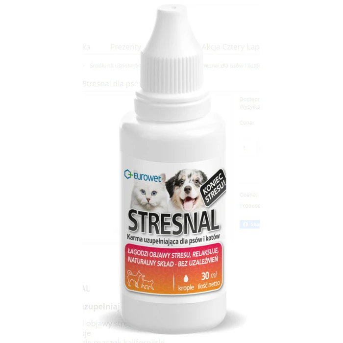 Eurowet Dietary Supplement for Dogs and Cats Syrup 30ml for Anxiety & Stress Management (785442702)