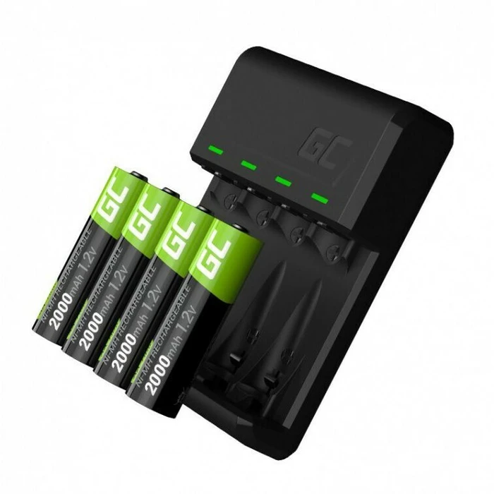 Green Cell VitalCharger USB Φορτιστής για Μπαταρίες Ni‑MH AA/AAA με 4x AA 2000mAh