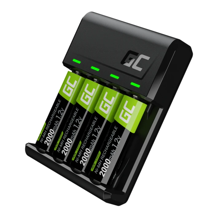 Green Cell VitalCharger USB Φορτιστής για Μπαταρίες Ni‑MH AA/AAA με 4x AA 2000mAh