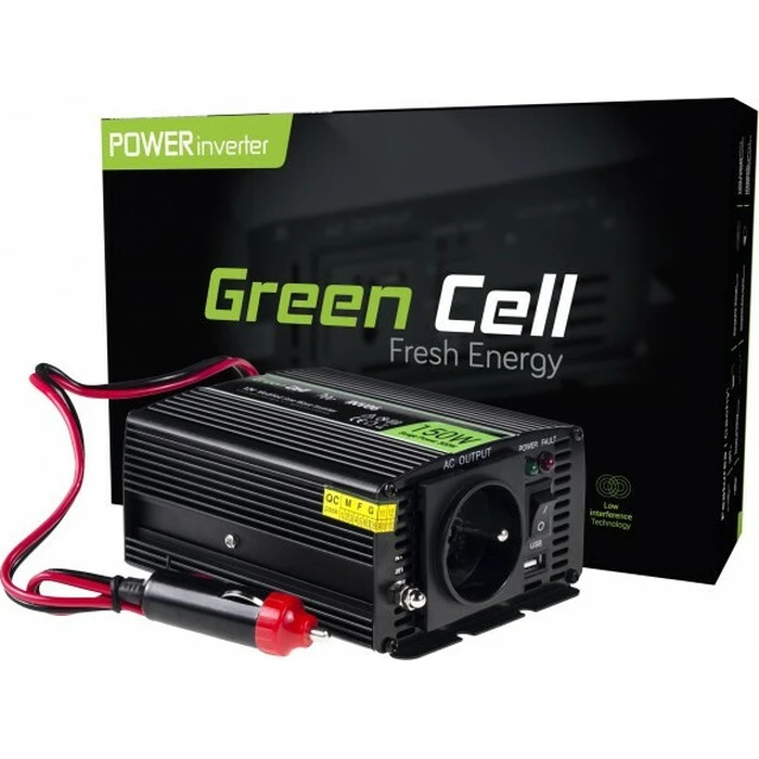 Μετατροπέας Green Cell 12V σε 230V καθαρή ημιτονοειδής 150W (300W peak) INV29