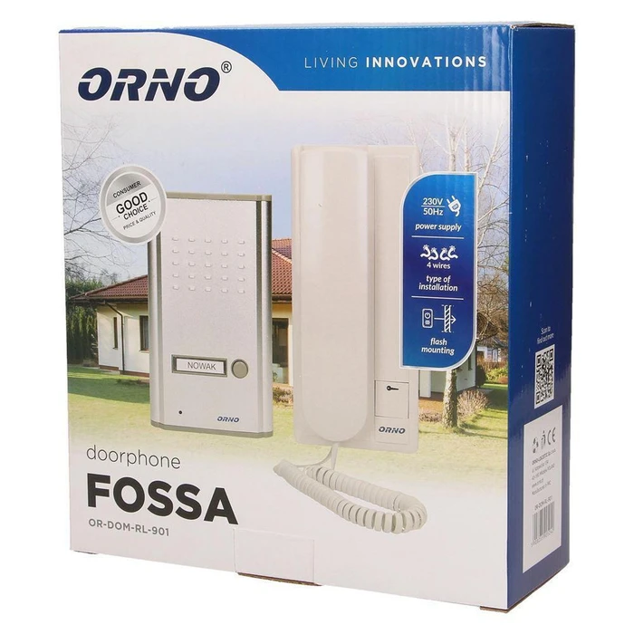 Orno Σετ Θυροτηλεφώνου OR-DOM-RL-901 Λευκό