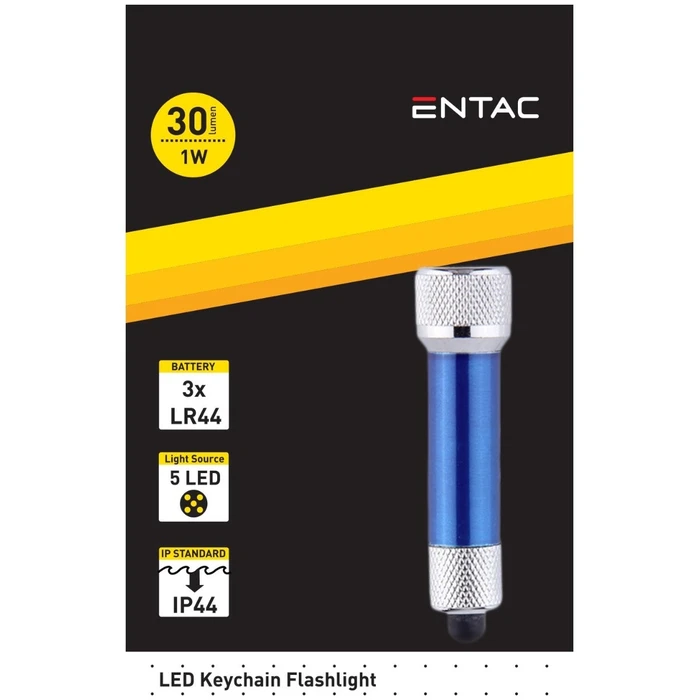Entac 5LED Keychain Flashlight - Blue (EFL-5LED-KC)