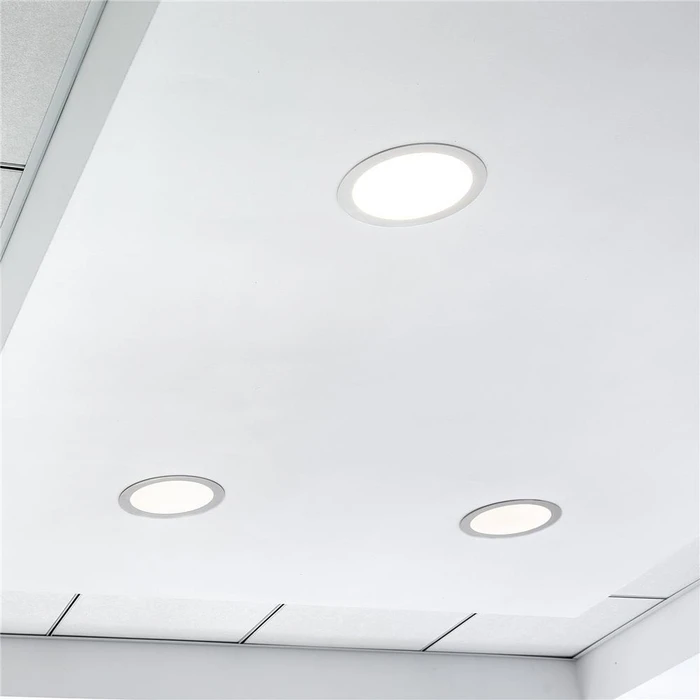 Avide LED Round Recessed Ceiling Panel 24W NW 4000K Satin Nickel Aluminum