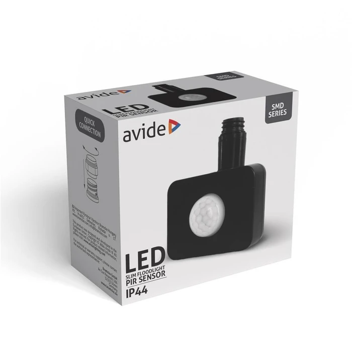 Avide LED Floodlight PIR Motion Sensor - Black
