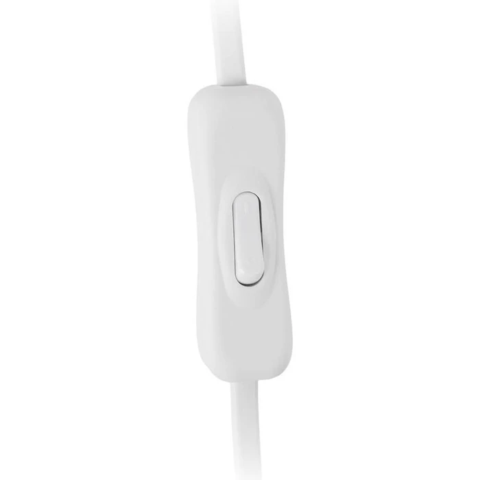 Entac Rewireable Cable 2G0.75 with On/Off Switch White 5m