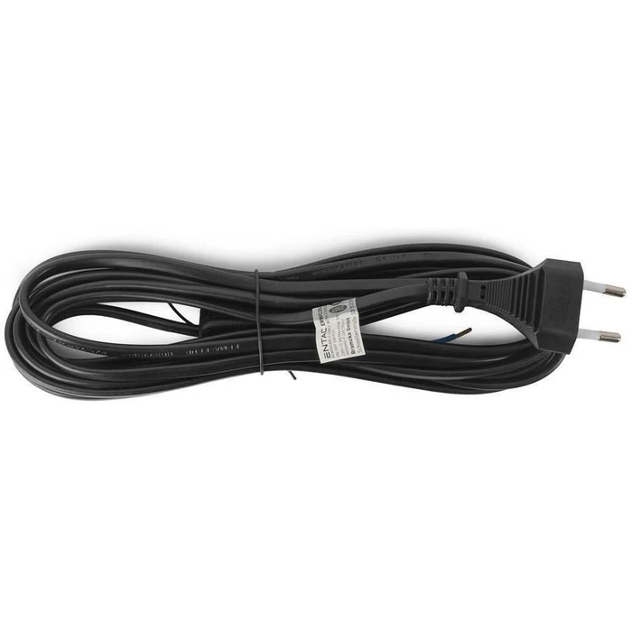 Entac Rewireable Cable 2G0.75 with On/Off Switch, Black, 5 m
