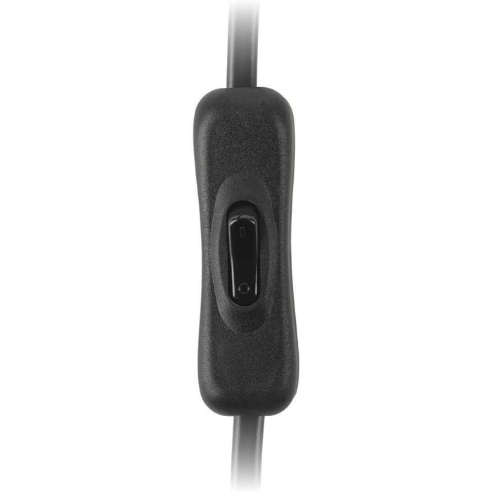 Entac Rewireable Cable 2G0.75 with On/Off Switch, Black, 5 m