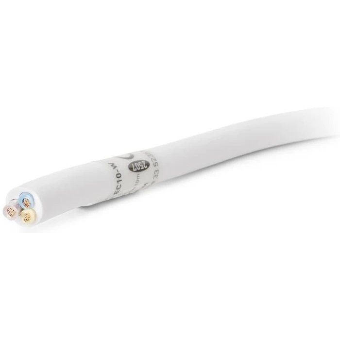 Entac H05VV-F 3G1.5 Power Cable 10m White