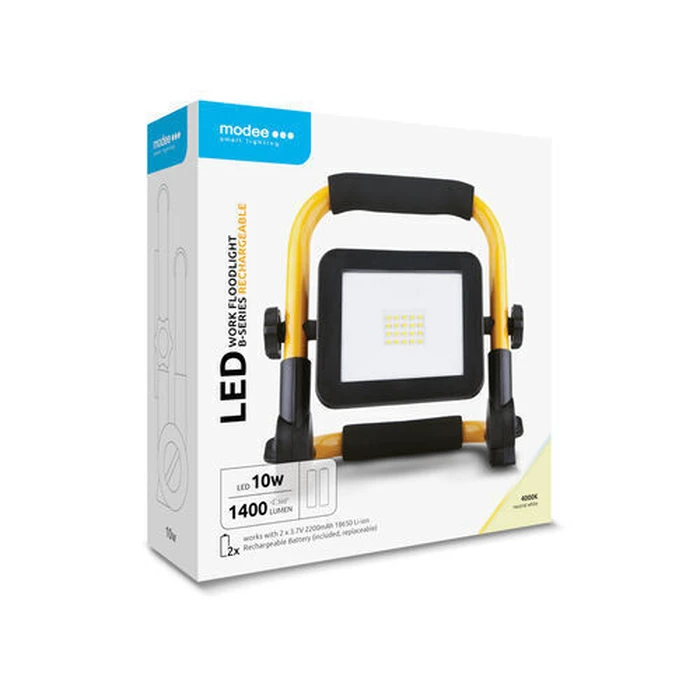Modee LED Floodlight Work Lamp B-Series 10W 4000K 1400lm IP54 Rechargeable (ML-FLWS4000K10W-B)
