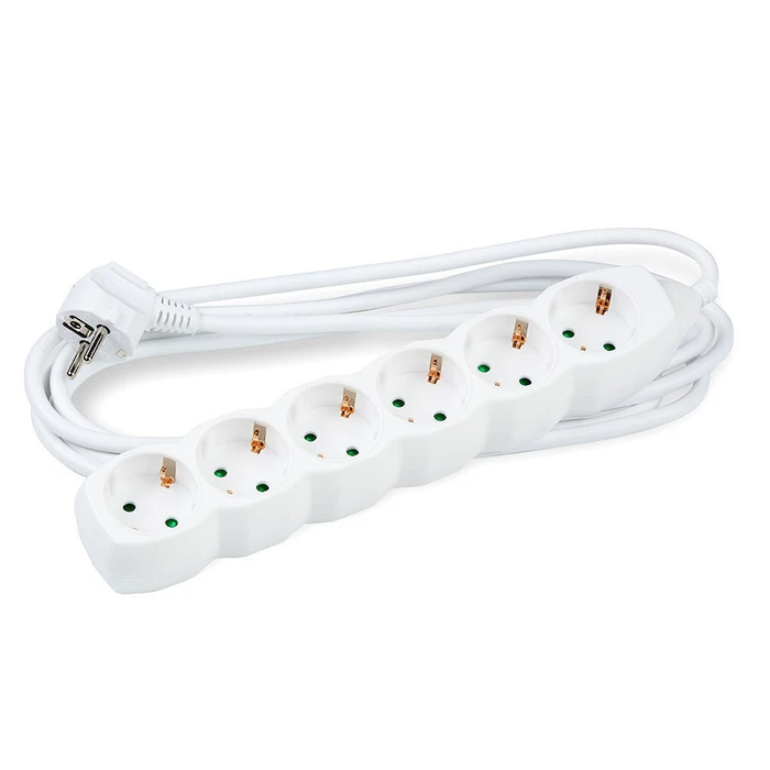 Technik Πολύπριζο 6 Θέσεων 1,5mm2 Λευκό 3m