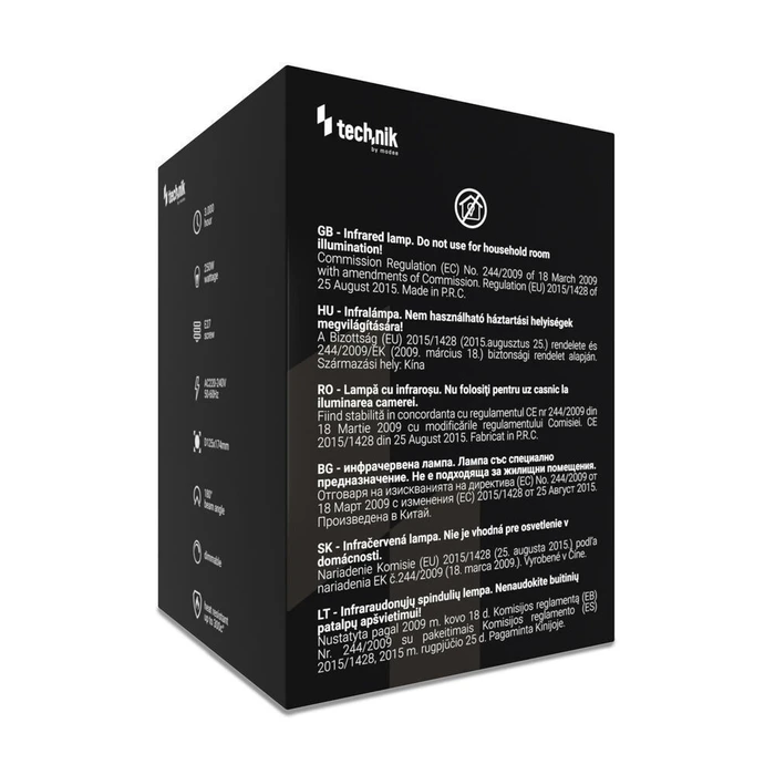 Technik Ειδική Λάμπα Υπερύθρων Κόκκινη R125 250W E27