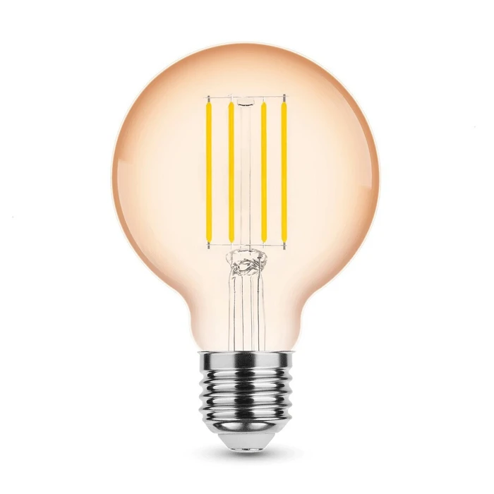 Modee Lighting Σφαιρική Λάμπα Filament Amber G80 4W E27 1800K 360 Lumen