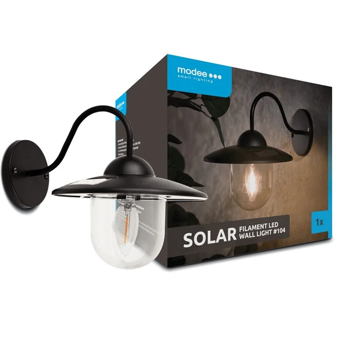 Modee Lighting Solar Wall Light Filament LED IP44 10 lm 2700K