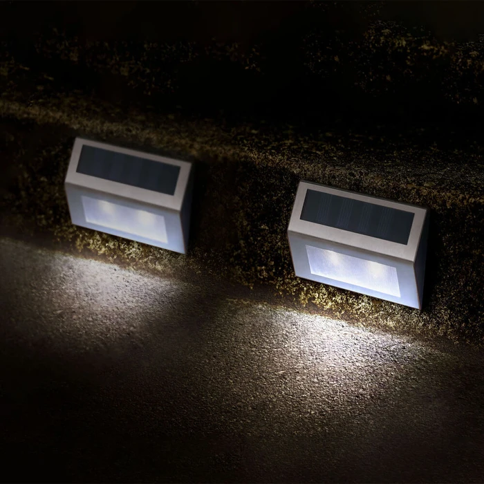 Modee Lighting Ηλιακό Επιτοίχιο Φωτιστικό Σετ 2 Τμχ