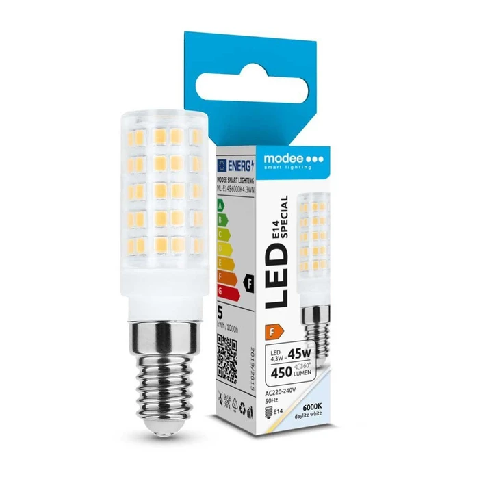 Modee Lighting LED Κεραμική Λάμπα 4,3W E14 360 6000K 450 lumen ERP
