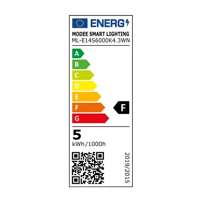 Modee Lighting LED Κεραμική Λάμπα 4,3W E14 360 6000K 450 lumen ERP