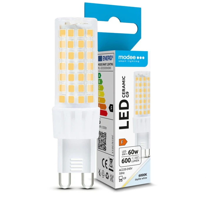 Modee Lighting Λάμπα LED G9 Ceramic 6W 6000K 600lm ERP