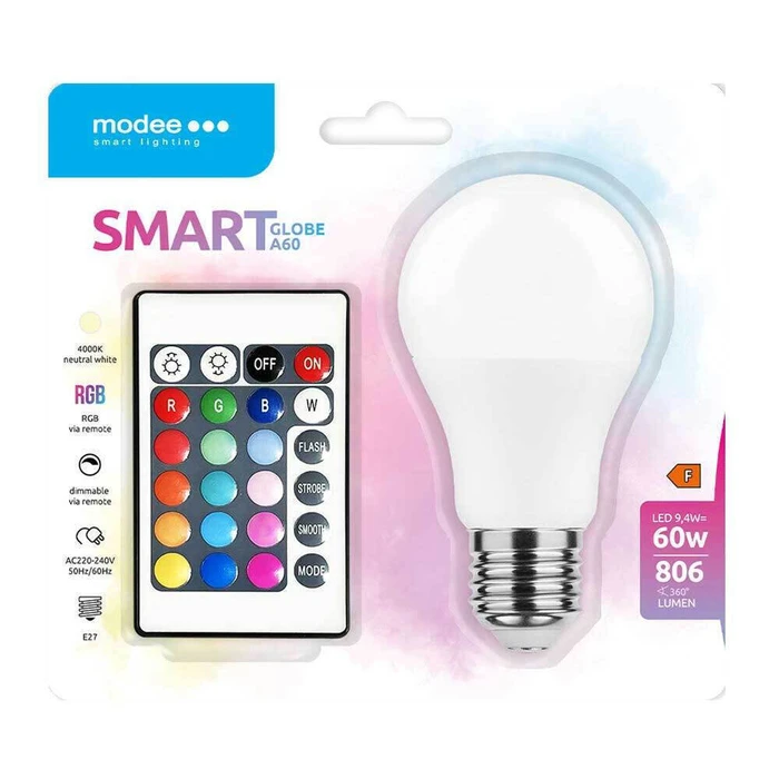 Modee Lighting Smart LED Globe Bulb A60 9.4W RGB+W