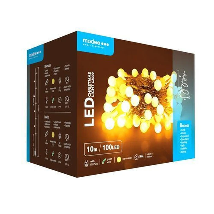 Christmas Lights Modee Lighting LED Berry Type with Adapter Warm White