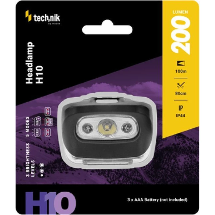 Technik Headlamp H10 LED with Red Light 200lm 3xAAA
