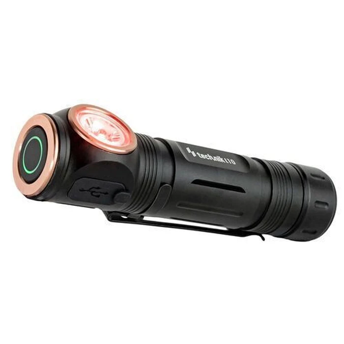 Handheld Flashlight Technik L10 with 1x18650 2200mAh Battery Osram P9 and USB C Cable 1000lm 1000lm